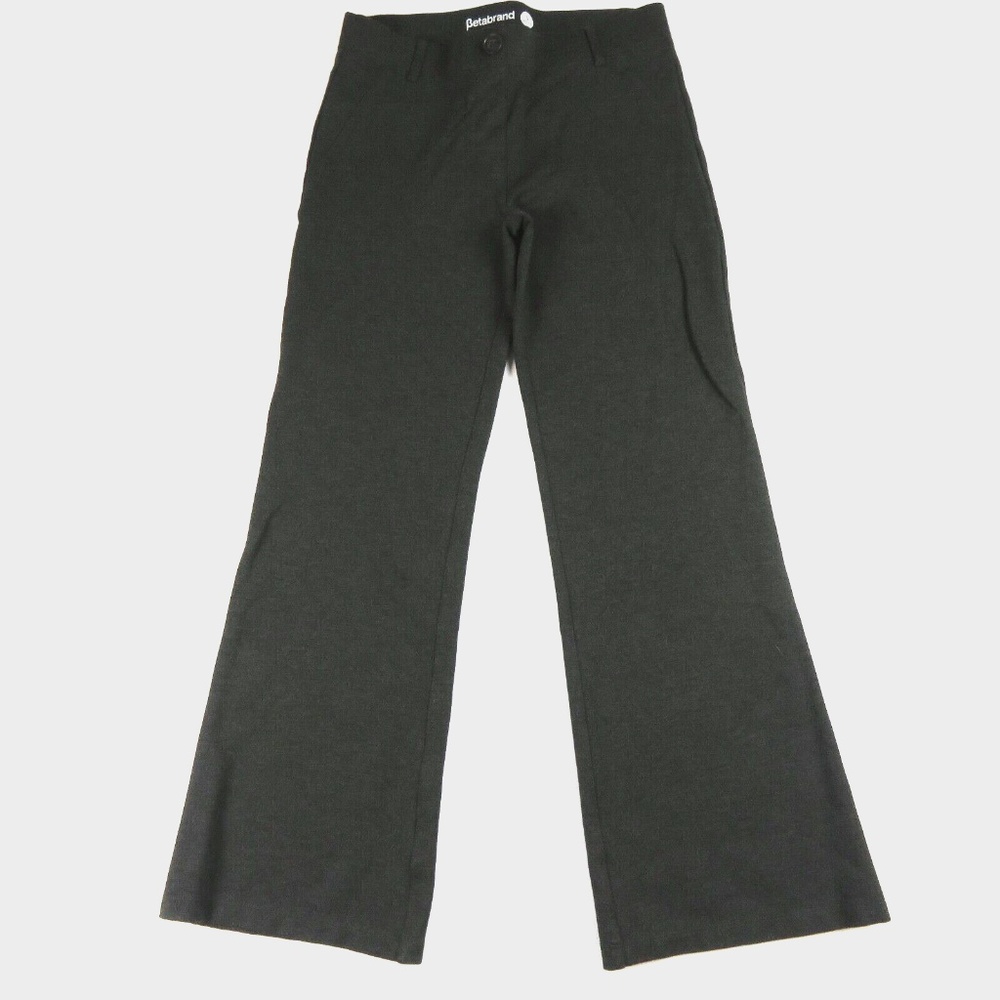 BETABRAND charcoal gray slip-on ponte knit Pants